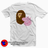 Bape Head X Peppa Pig Parody Tee Shirt