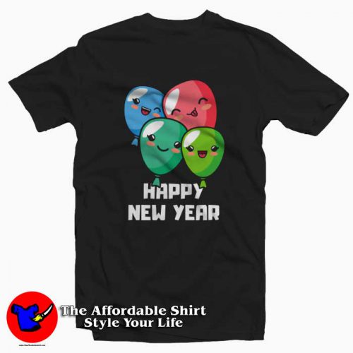 Awesome Ballom Happy New Year T Shirt 500x500 Awesome Ballon Happy New Year Tee Shirt