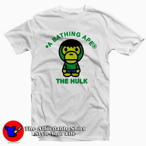 Bape A Bathing Ape x Marvel Hulk Tee Shirt 500x500 Bape A Bathing Ape x Marvel Hulk Tee Shirt