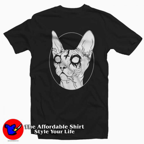 Black Metal Sphynx Cat I Goth and Death Metal Tee Shirt 500x500 Black Metal Sphynx Cat I Goth and Death Metal Tee Shirt