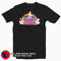 Black Metal Unicorn Tee Shirt