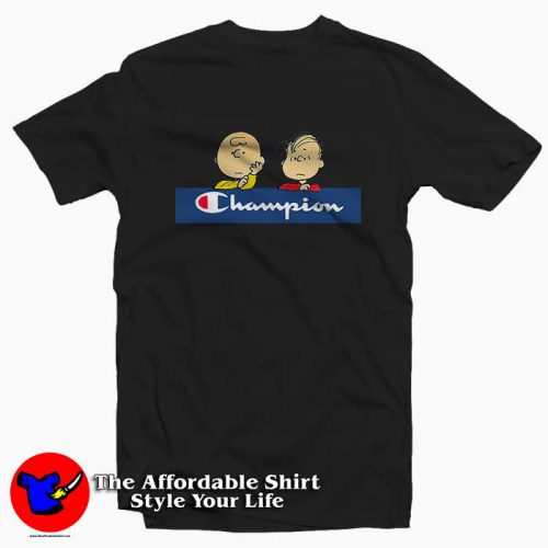 Champion X Peanuts Charlie And Linus Tee Shirt 500x500 Champion X Peanuts Charlie And Linus Tee Shirt