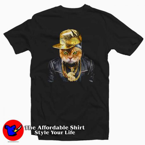 Orange Tabby Cat Rapper as Hip Hop Artist Tee Shirt 500x500 Orange Tabby Cat Rapper as Hip Hop Artist Tee Shirt