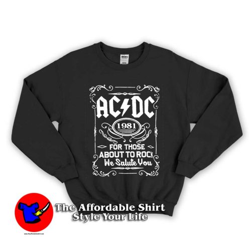 ACDC For Those About To Rock 500x500 ACDC 1981 For Those About To Rock Unisex Sweatshirt