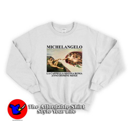 Adam Michelangelo 500x500 Adam Michelangelo Unisex Sweatshirt