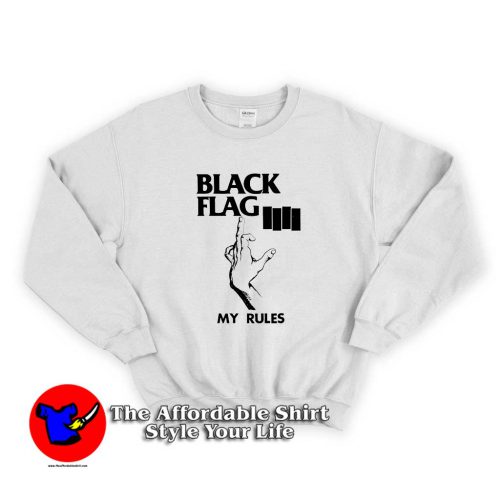 Black Flag My Rules 500x500 Black Flag My Rules Unisex Sweatshirt