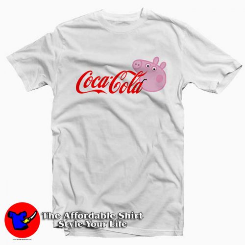 Coca Cola Coke X Peppa Pig Parody 500x500 Coca Cola Coke X Peppa Pig Parody Tee Shirt