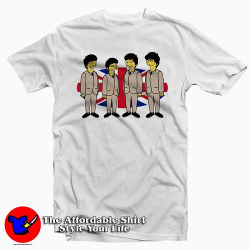 Cool Simpsons Beatles 500x500 Cool Simpsons Beatles Tee Shirt