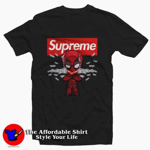 Deadpool Dual Cash Cannon Supreme Tee Shirt 500x500 Deadpool Dual Cash Cannon Supreme Tee Shirt