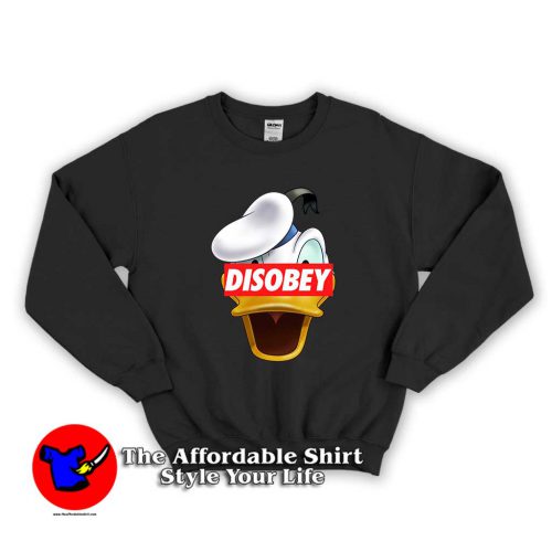 Disobey Donald Duck Disney Supreme 1 500x500 Disobey Donald Duck Disney Supreme Unisex Sweatshirt