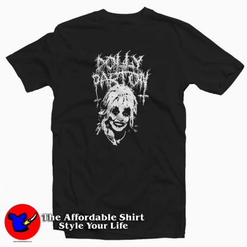 Dolly Parton Black Metal 500x500 Dolly Parton Black Metal Tee Shirt