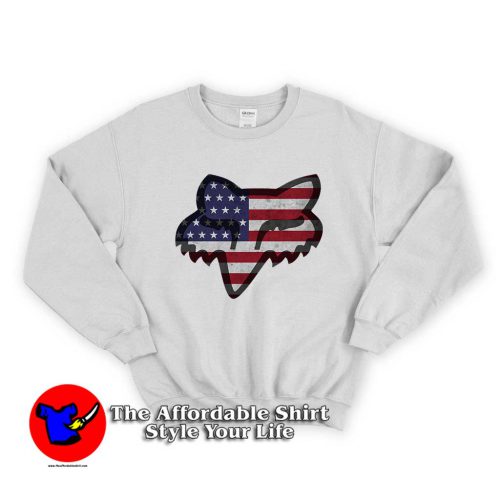 Fox Racing American Flag 500x500 Fox Racing American Flag Unisex Sweatshirt