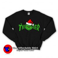 Grinch Christmas Flame Unisex Sweatshirt