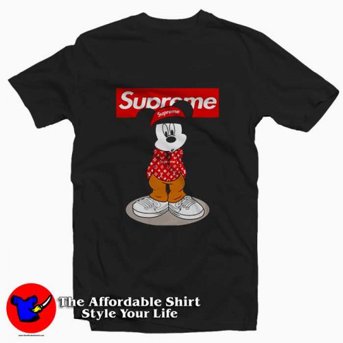 Hipster Mickey Mouse Supreme 500x500 Hipster Mickey Mouse Supreme Tee Shirt