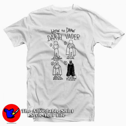 How To Draw Darth Vader 500x500 How To Draw Darth Vader Tee Shirt