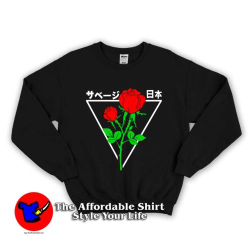 Japanese Red Roses Tumblr 500x500 Japanese Red Roses Tumblr Unisex Sweatshirt