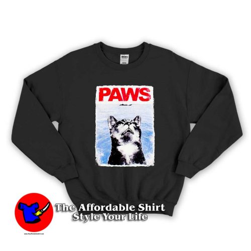 Jaws Paws 500x500 Jaws Paws Unisex Sweatshirt