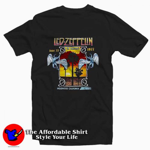 Led Zeppelin 1977 Inglewood Concert 500x500 Led Zeppelin 1977 Inglewood Concert Tee Shirts