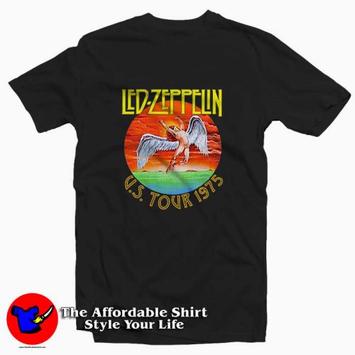 Led Zeppelin US Tour 1975 500x500 Led Zeppelin US Tour 1975 Tee Shirts