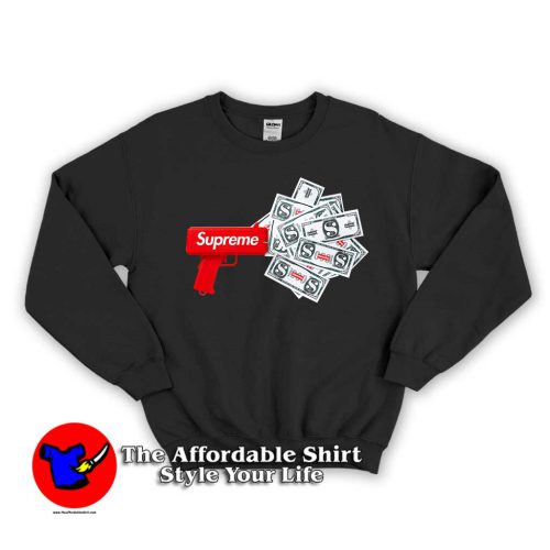 Money Supreme Gun 1 500x500 Money Supreme Gun Unisex Sweatshirt