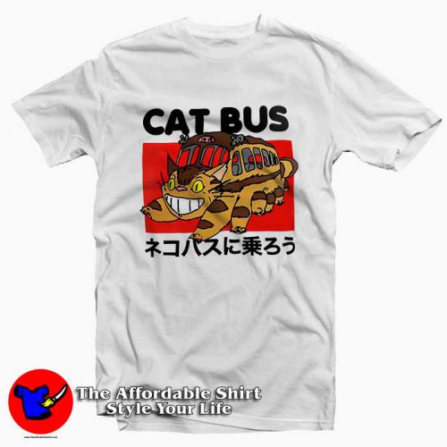 My Neighbor Totoro Cat Bus 500x500 My Neighbor Totoro Cat Bus Tee Shirt