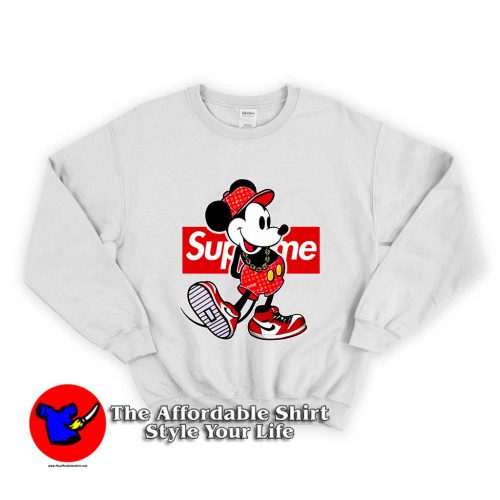 Old Disney Mickey Mouse Style Supreme 1 500x500 Disney Mickey Mouse Style Supreme Unisex Sweatshirt