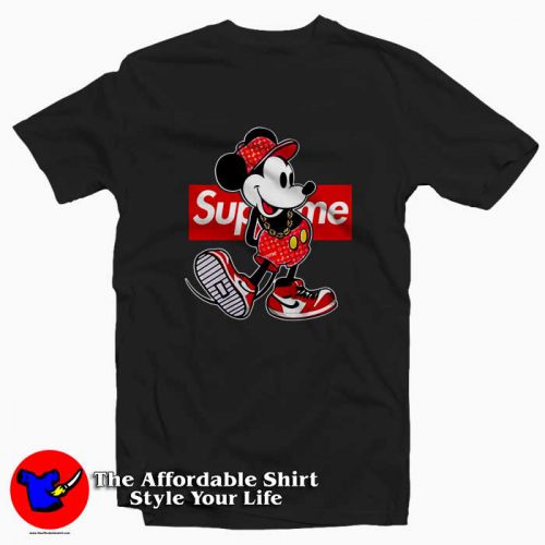 Old Disney Mickey Mouse Style Supreme 500x500 Old Disney Mickey Mouse Style Supreme Tee Shirt