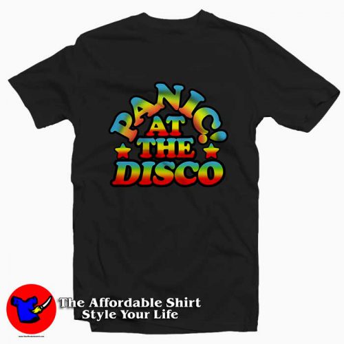 Panic At The Disco Rainbow 500x500 Panic At The Disco Rainbow Tee Shirt