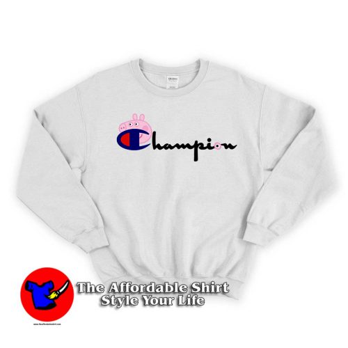 Peppa Pig X Champion Parody 500x500 Peppa Pig Champion Parody Unisex Sweatshirt