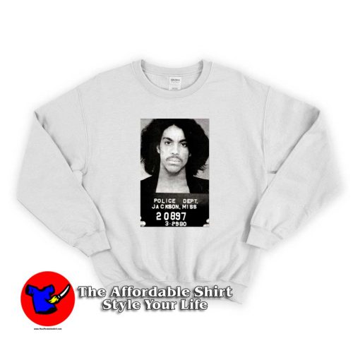 Prince Mugshot 1 500x500 Prince Mugshot Unisex Sweatshirt