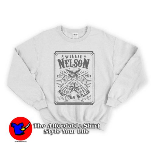 Retro Shotgun Willie Nelson 500x500 Retro Shotgun Willie Nelson Unisex Sweatshirt