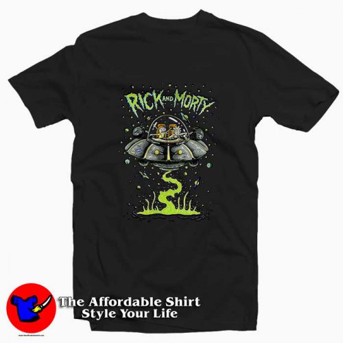 Rick Morty Spaceship 500x500 Rick & Morty Spaceship Tee Shirt