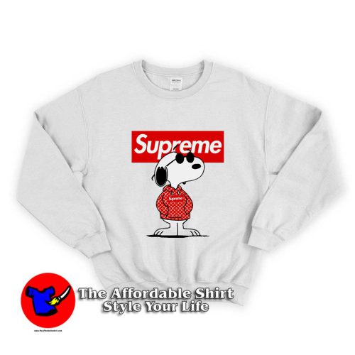 Snoopy Supreme Stay Stylish Joe Cool 1 500x500 Snoopy Supreme Stay Stylish Joe Cool Unisex Sweatshirt