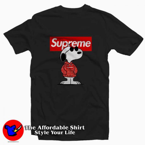 Snoopy Supreme Stay Stylish Joe Cool 500x500 Snoopy Supreme Stay Stylish Joe Cool Tee Shirt