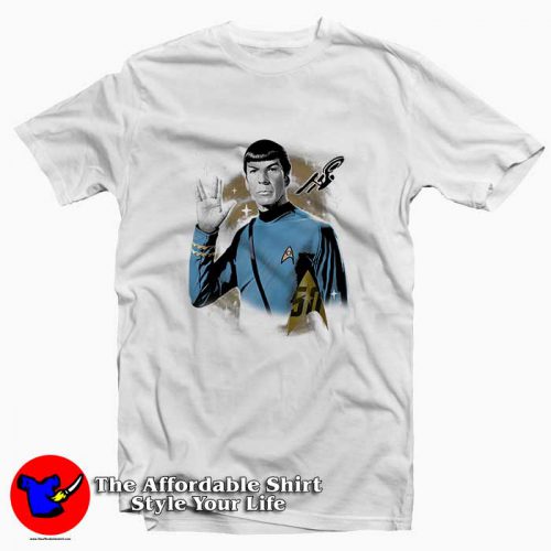 Star Trek 50th Anniversary Spock Tee Shirt 500x500 Star Trek 50th Anniversary Spock Tee Shirt