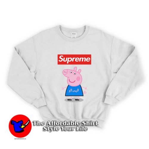 Supreme Box Blue Peppa Pig 500x500 Supreme Box Blue Peppa Pig Unisex Sweatshirt