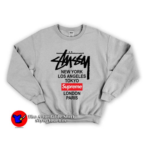 Supreme x Stussy Collab 500x500 Supreme x Stussy Collab Unisex Sweatshirt