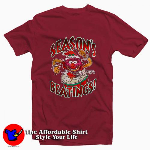 The Muppets Seasons Beatings Christmas 500x500 The Muppets Seasons Beatings Christmas Tee Shirt