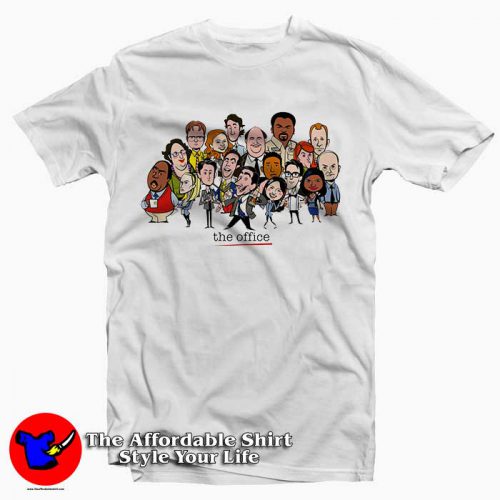 The Office Cast Cartoon 500x500 The Office Cast Cartoon Tee Shirt