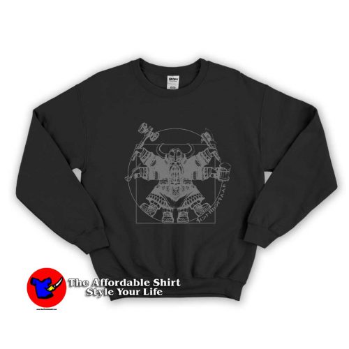 Vitruvian Dwarf 1 500x500 Vitruvian Dwarf Unisex Sweatshirt