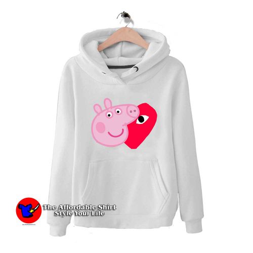 Comme Des Garcons Play X Peppa Pig Parody 500x500 Comme Des Garcons Play Peppa Hoodie Cheap