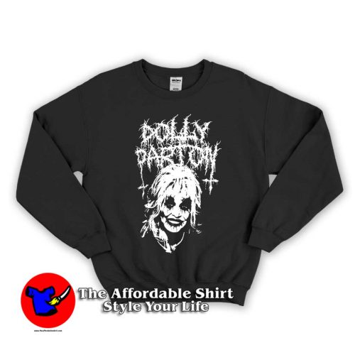 Dolly Parton Black Metal 500x500 Dolly Parton Black Metal Unisex Sweatshirt