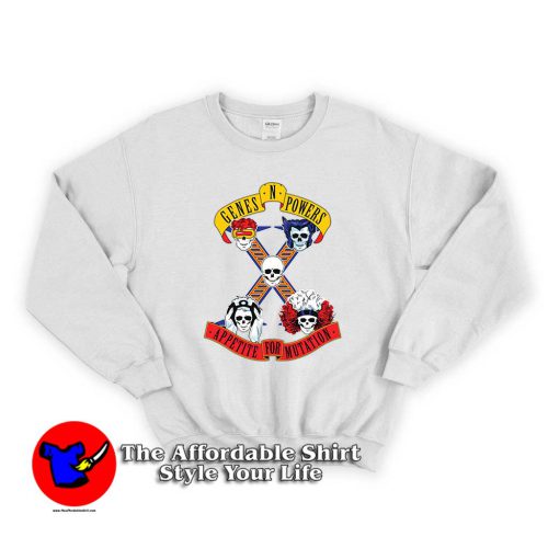 Genes N Powers Appetite For Mutation Unisex Sweatshirt 500x500 Genes N Powers Appetite For Mutation White Sweatshirt