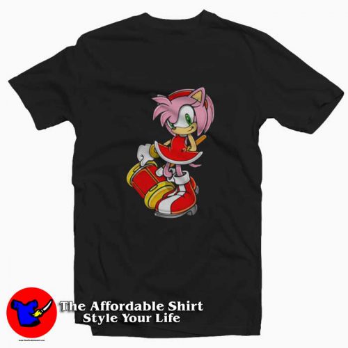 Amy Rose Adventure Battle 500x500 Amy Rose Adventure Battle Tee Shirt