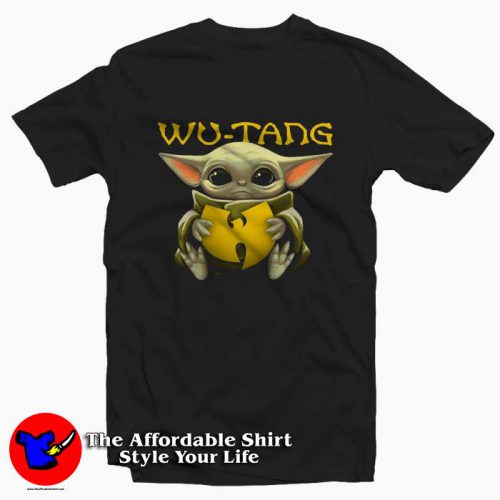 Baby Yoda hug Wu Tang Mandalorian 500x500 Baby Yoda hug Wu Tang Mandalorian Tee Shirt