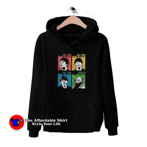 Beatles Love is All You Need 500x500 Beatles Love is All You Need Yoda Hoodie