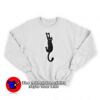 Black Cat Holding Cute Unisex Sweatshirts