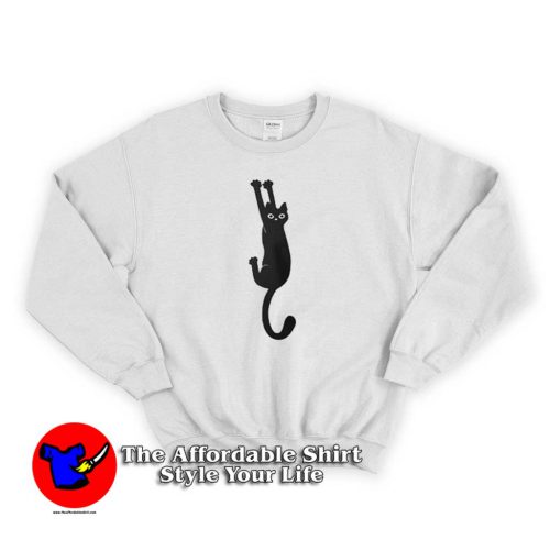 Black Cat Holding 500x500 Black Cat Holding Cute Unisex Sweatshirts