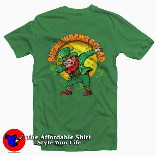 Dabbing Leprechaun Shenanigans Squad 500x500 Dabbing Leprechaun Shenanigans Squad Gift St Patrick's Day T Shirt