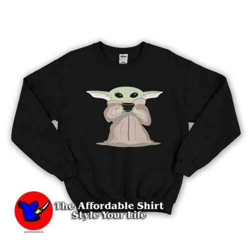 Green Space Baby Yoda 500x500 Green Space Baby Yoda Swearshirt